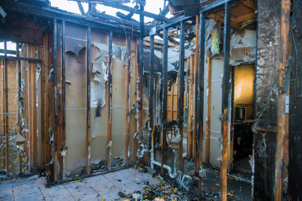 Professional Soot Cleanup technician working in Stockdale, TX
